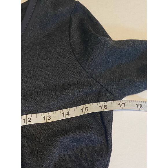 Ann Taylor Charcoal Gray Wool Blend Bodycon Accent Zipper Dress Size 8 Petite - Picture 6 of 10